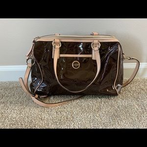 Authentic Coach chocolate patent leather purse
